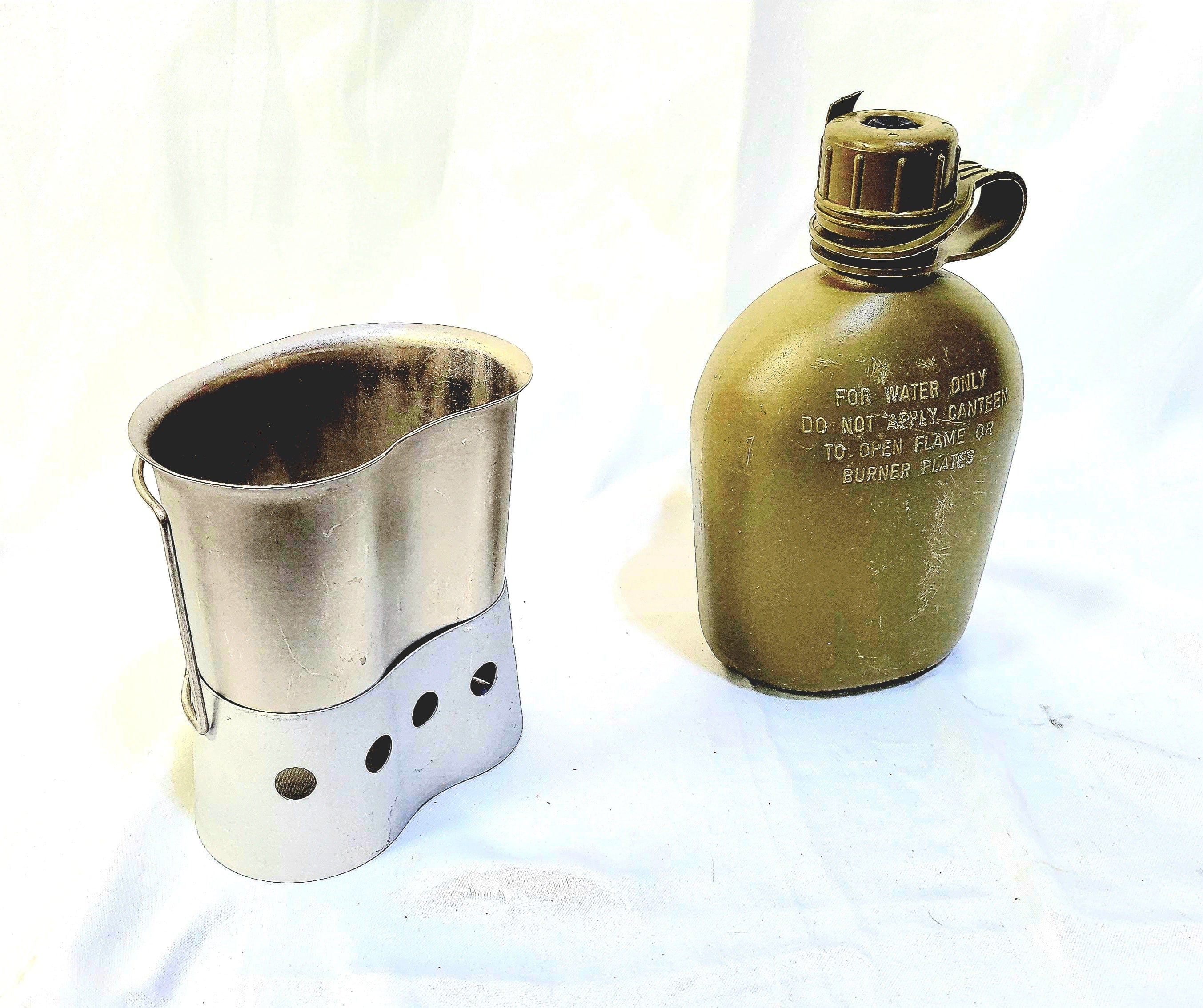 1 Qt Canteen, Cup, & Canteen Cup stove/stand package.