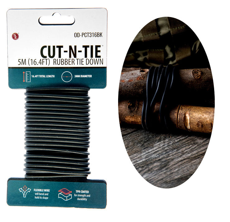 Cut-N-Tie 3mm Rubberized Wire Tie-Down