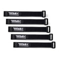 Paracord Fasteners, Hook & Loop, 5-Pack | BLACK