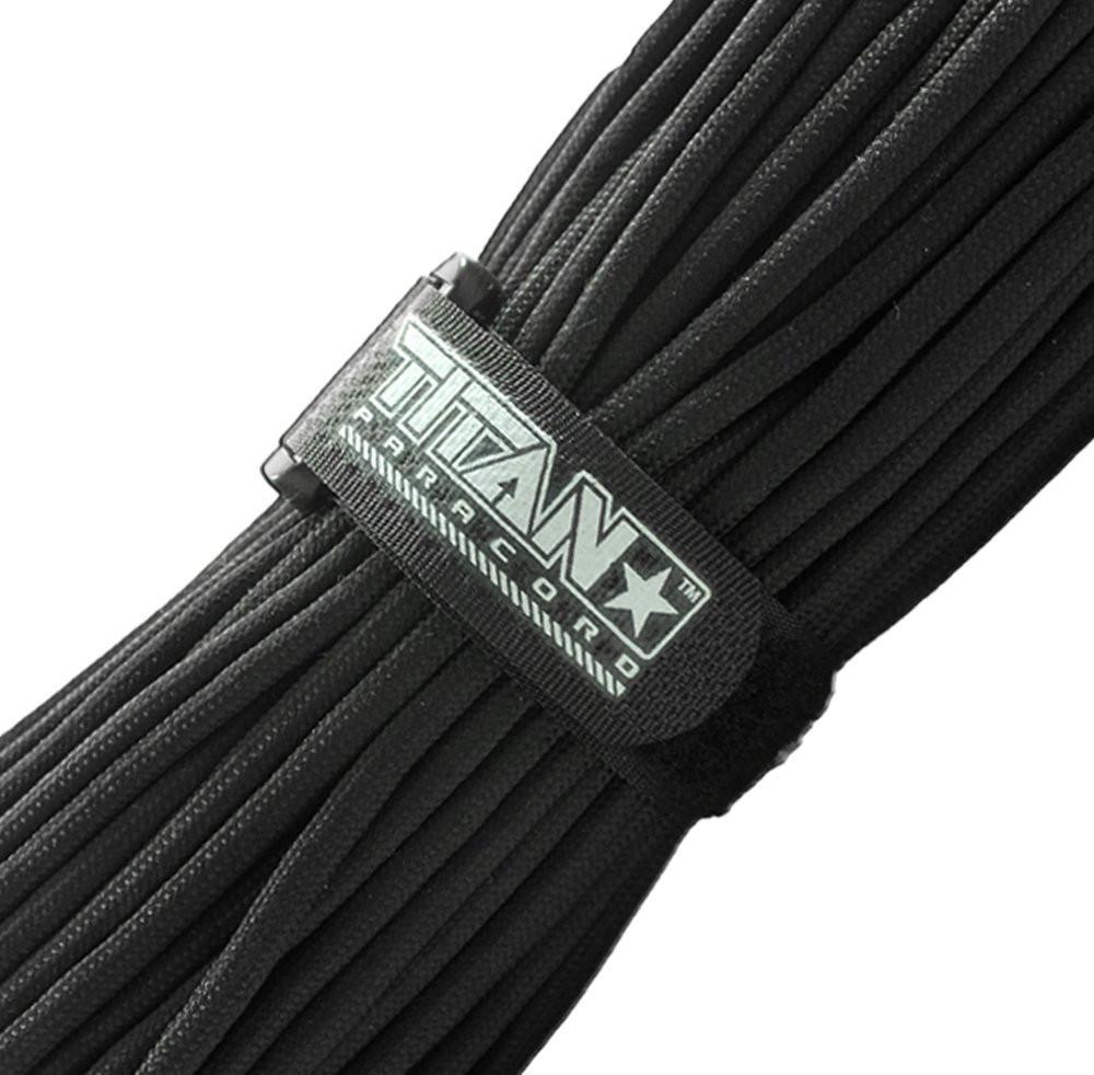 Paracord Fasteners, Hook & Loop, 5-Pack | BLACK