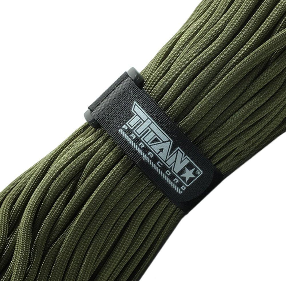 Paracord Fasteners, Hook & Loop, 5-Pack | BLACK