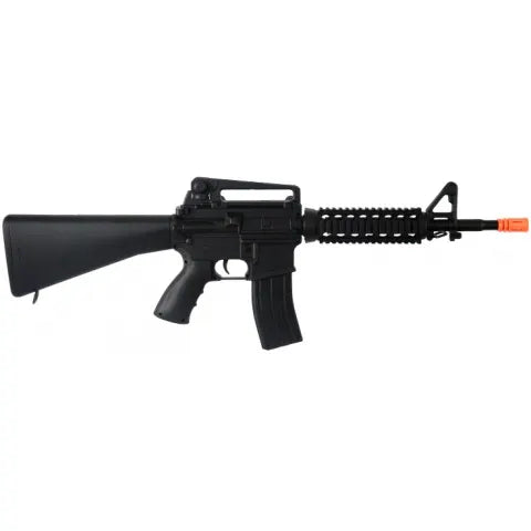 WELL AIRSOFT M4 AEG TACTICAL RIS W FIXED STOCK CARRYING HANDLE - BLACK