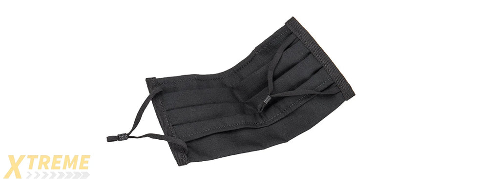 Premium Tactical Pleated Face Mask, Black
