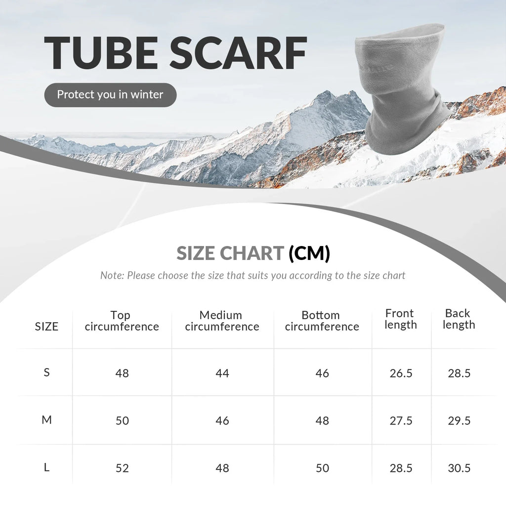 Double-Sided Fleece Integrated Face and Neck Warmer for Ultra Comfort