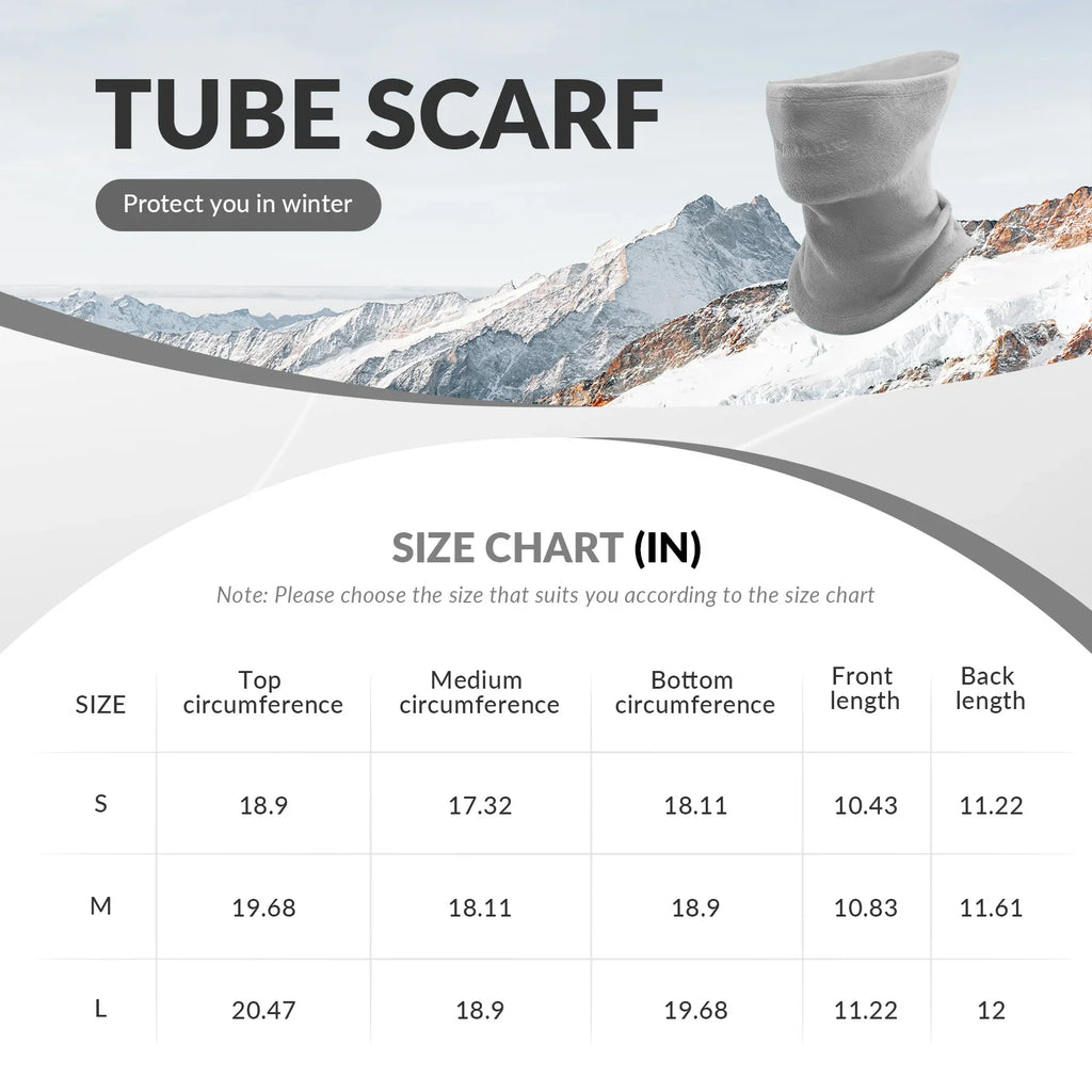 Double-Sided Fleece Integrated Face and Neck Warmer for Ultra Comfort