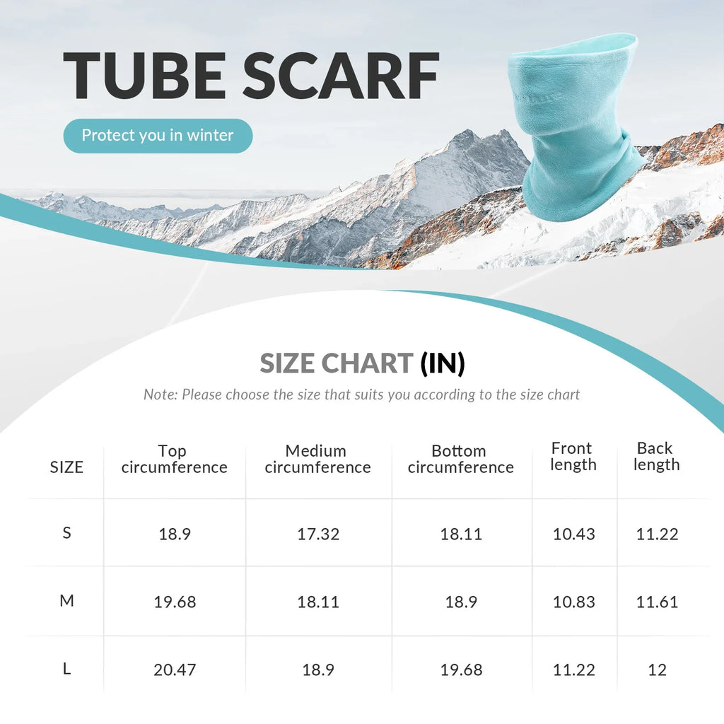 Double-Sided Fleece Integrated Face and Neck Warmer for Ultra Comfort