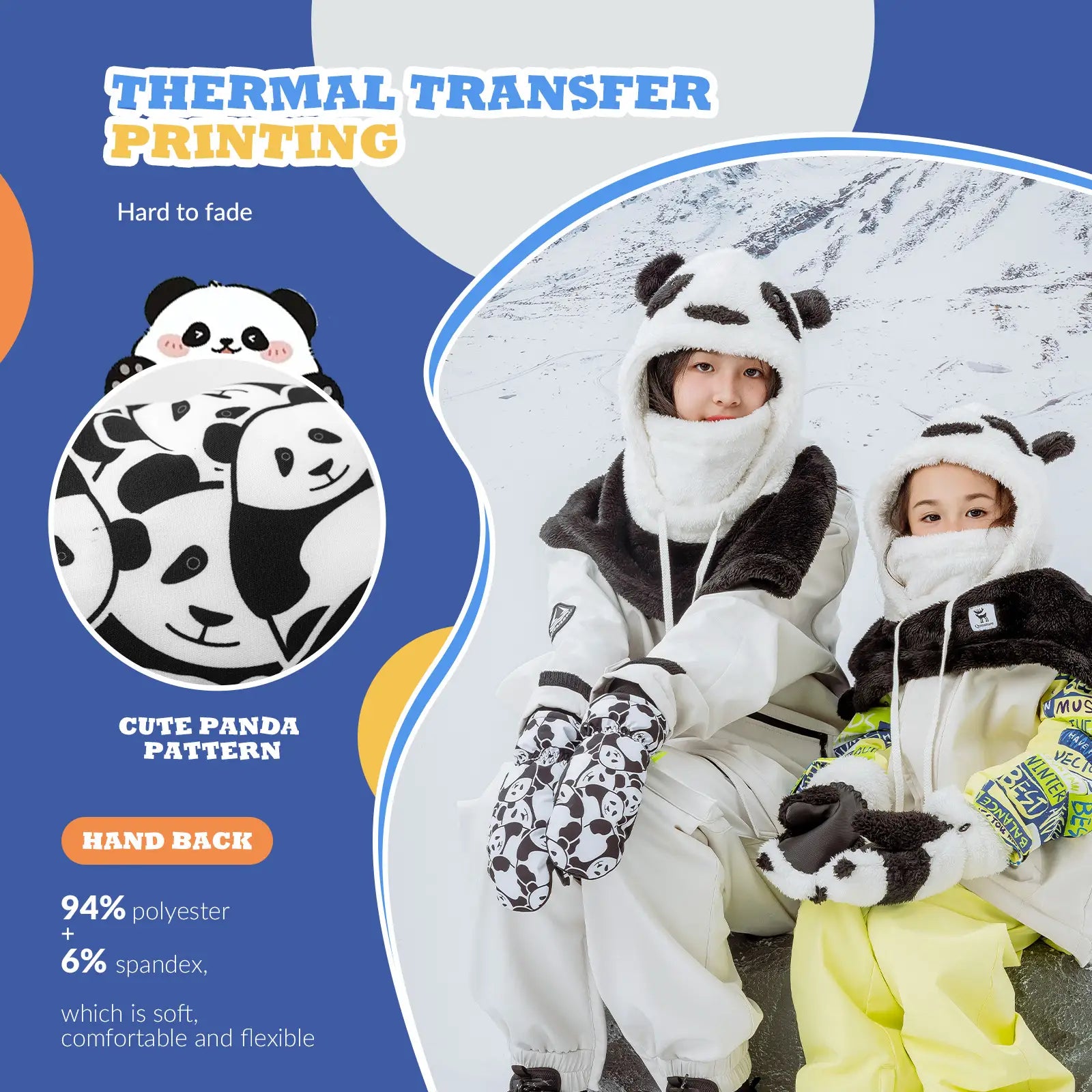 Kids Waterproof Windproof Insulated Ski Gloves