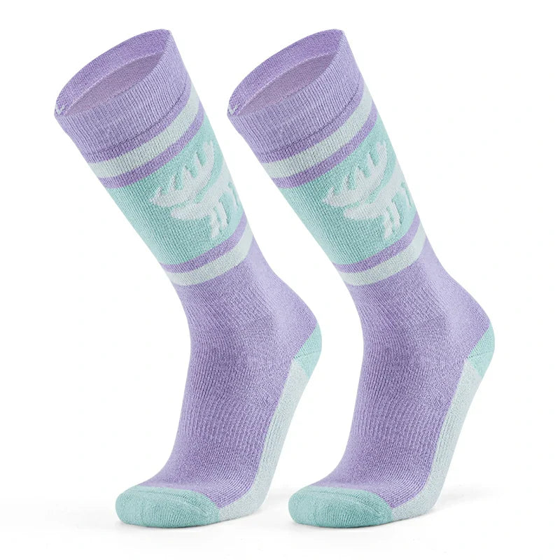 Wool Ski Socks Winter Warmth Shock Absorption for Skiing Comfort