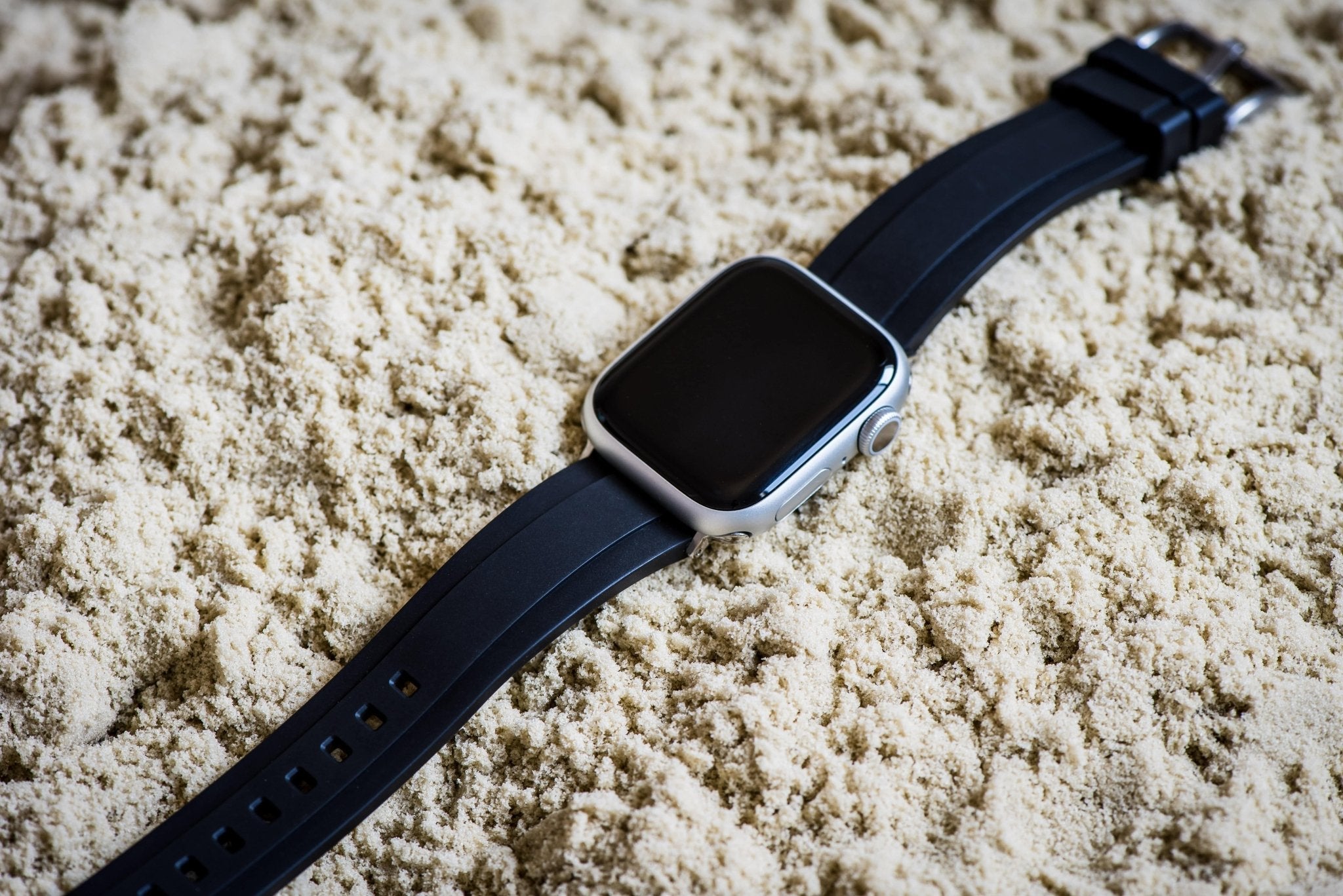Ridge Rubber Band - For Apple Watch - Black