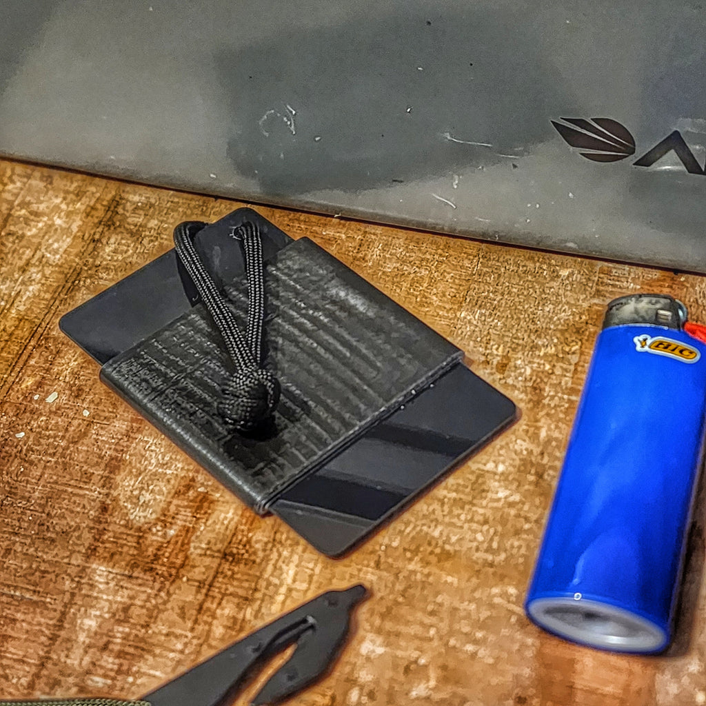 Tape Card - Duct Tape wrapped Credit Card w/ Paracord Lanyard