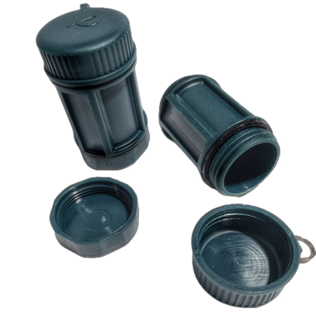 Drop Shell - Polymer Capsule filled with Survival, Escape, and First-Aid Supplies.