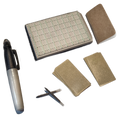 Note Patch Kit: Writable PVC surface for field notetaking with illuminated memo graph.