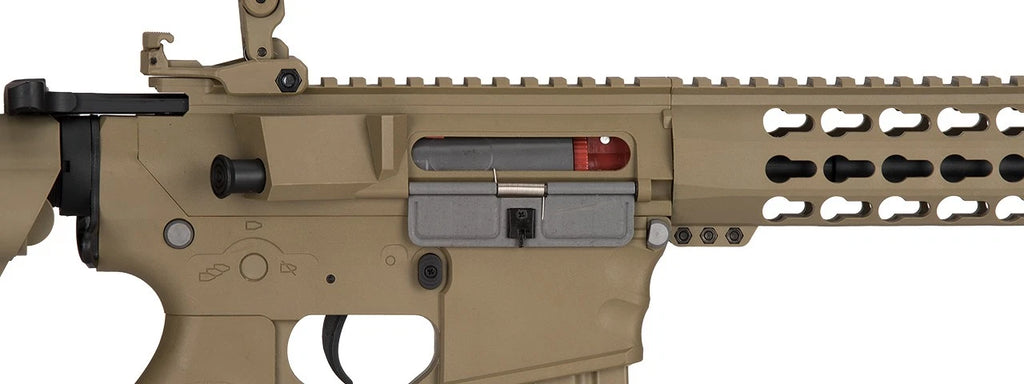 Lancer Tactical Low FPS Gen 2 10" KeyMod M4 Evo Airsoft AEG Rifle (Color: Tan)