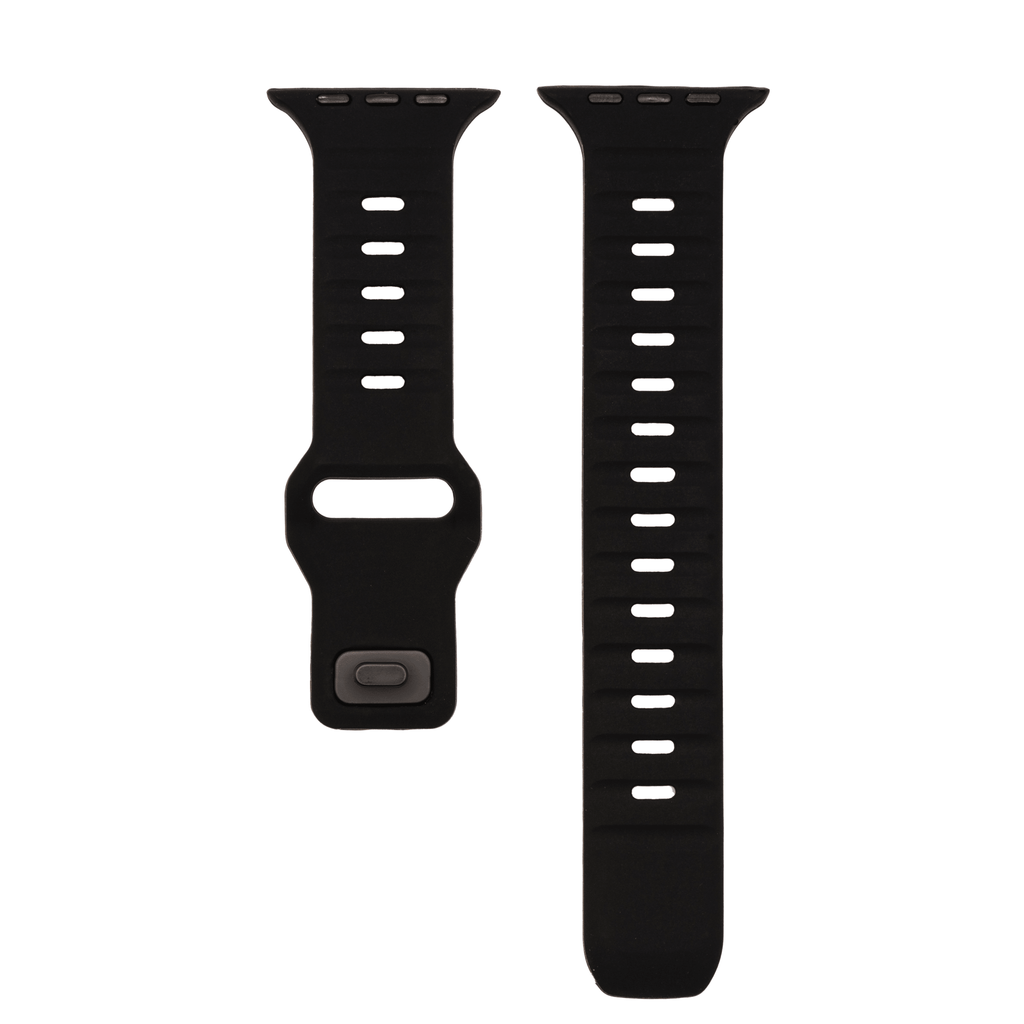 Silicone Groove Band - For Apple Watch - Black
