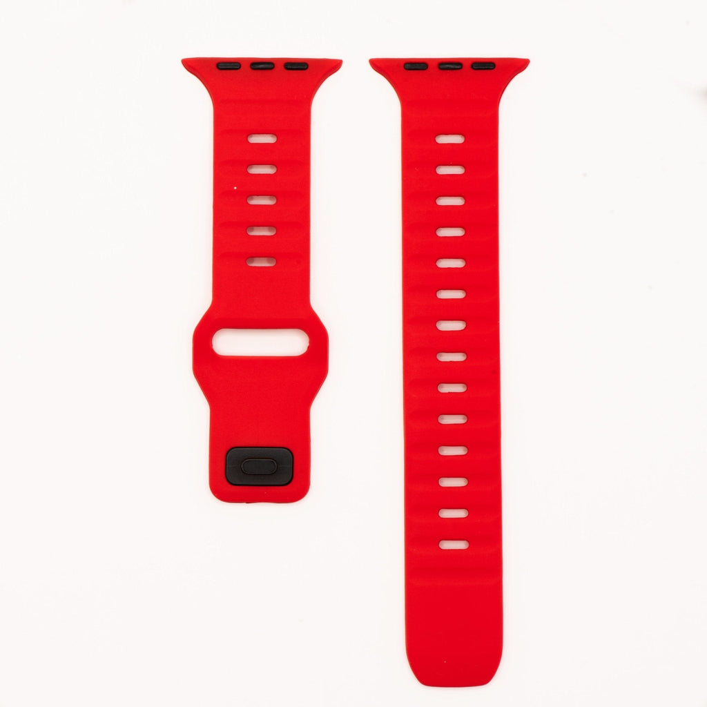 Silicone Groove Band - For Apple Watch - Red