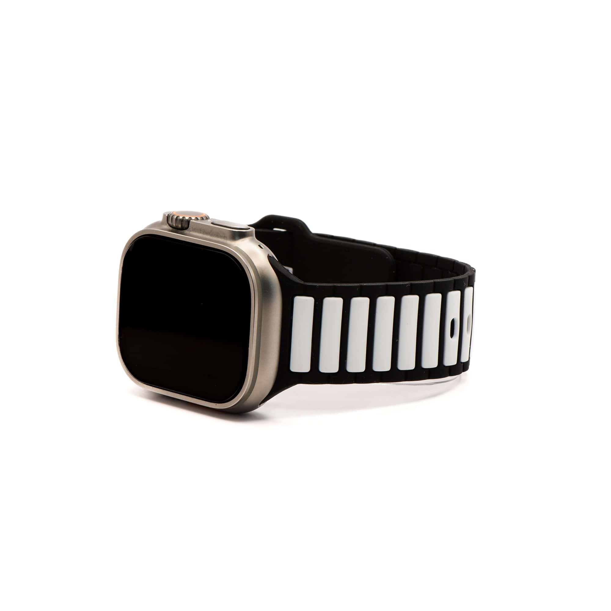 Silicone Ripple Band - For Apple Watch ULTRA - Black & White