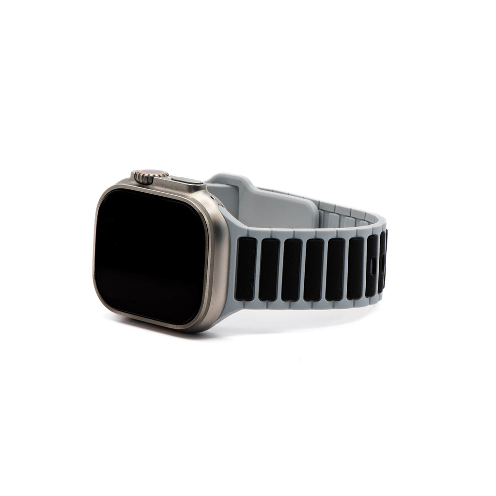 Silicone Ripple Band - For Apple Watch ULTRA - Gray & Black