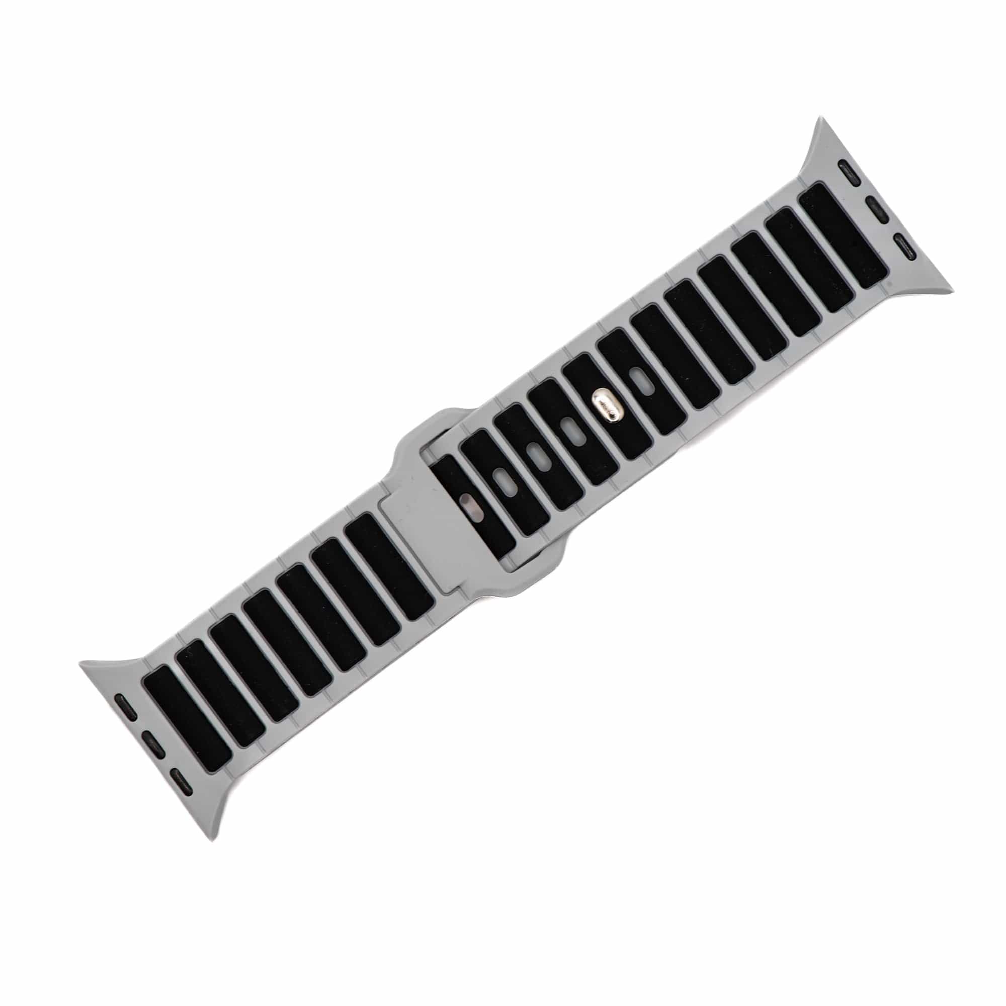 Silicone Ripple Band - For Apple Watch - Gray & Black