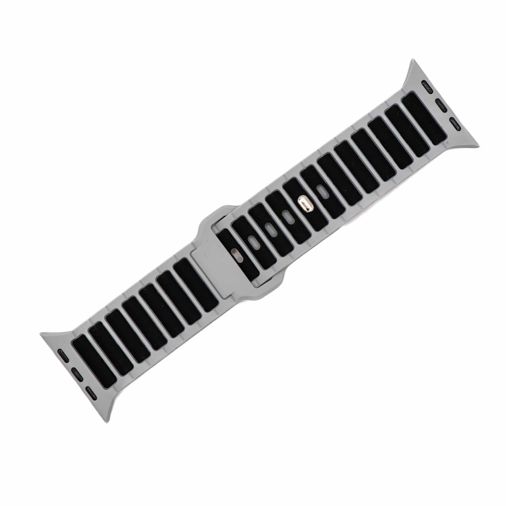 Silicone Ripple Band - For Apple Watch ULTRA - Gray & Black