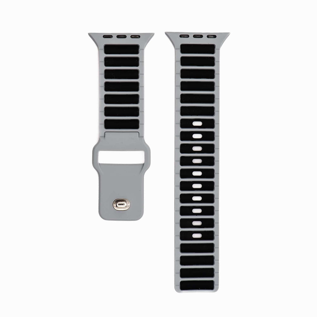 Silicone Ripple Band - For Apple Watch ULTRA - Gray & Black