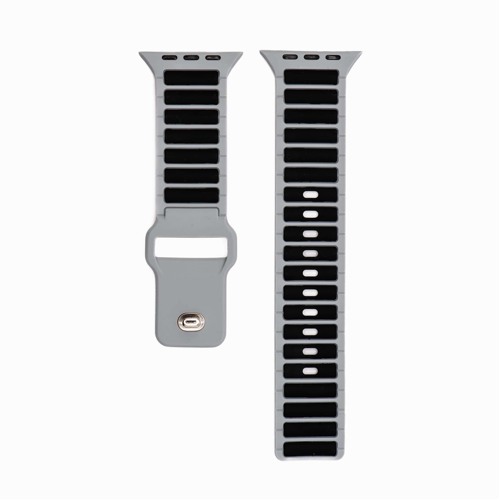 Silicone Ripple Band - For Apple Watch ULTRA - Gray & Black