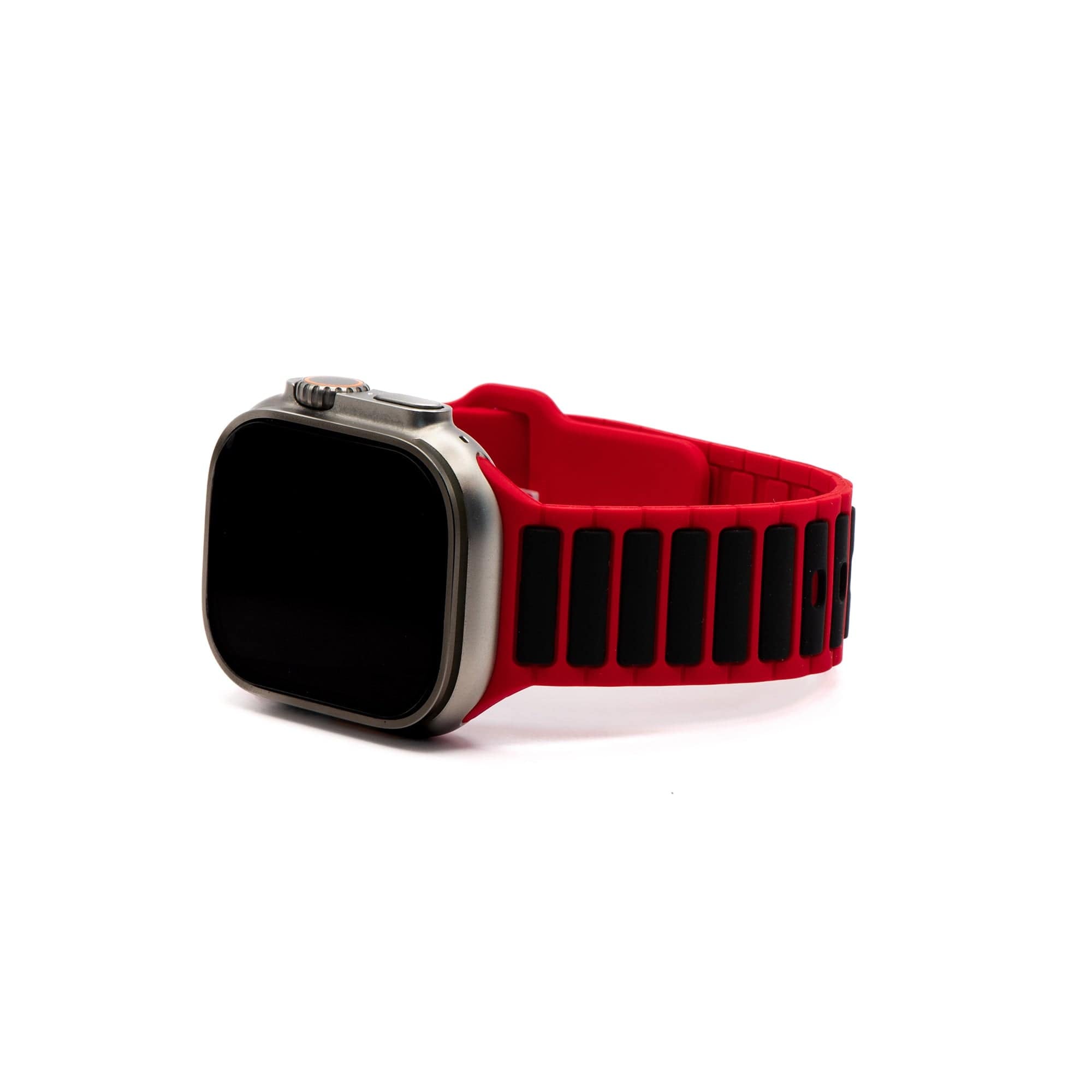 Silicone Ripple Band - For Apple Watch - Red & Black