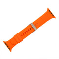 Silicone Solid Buckle Band - For Apple Watch - Orange