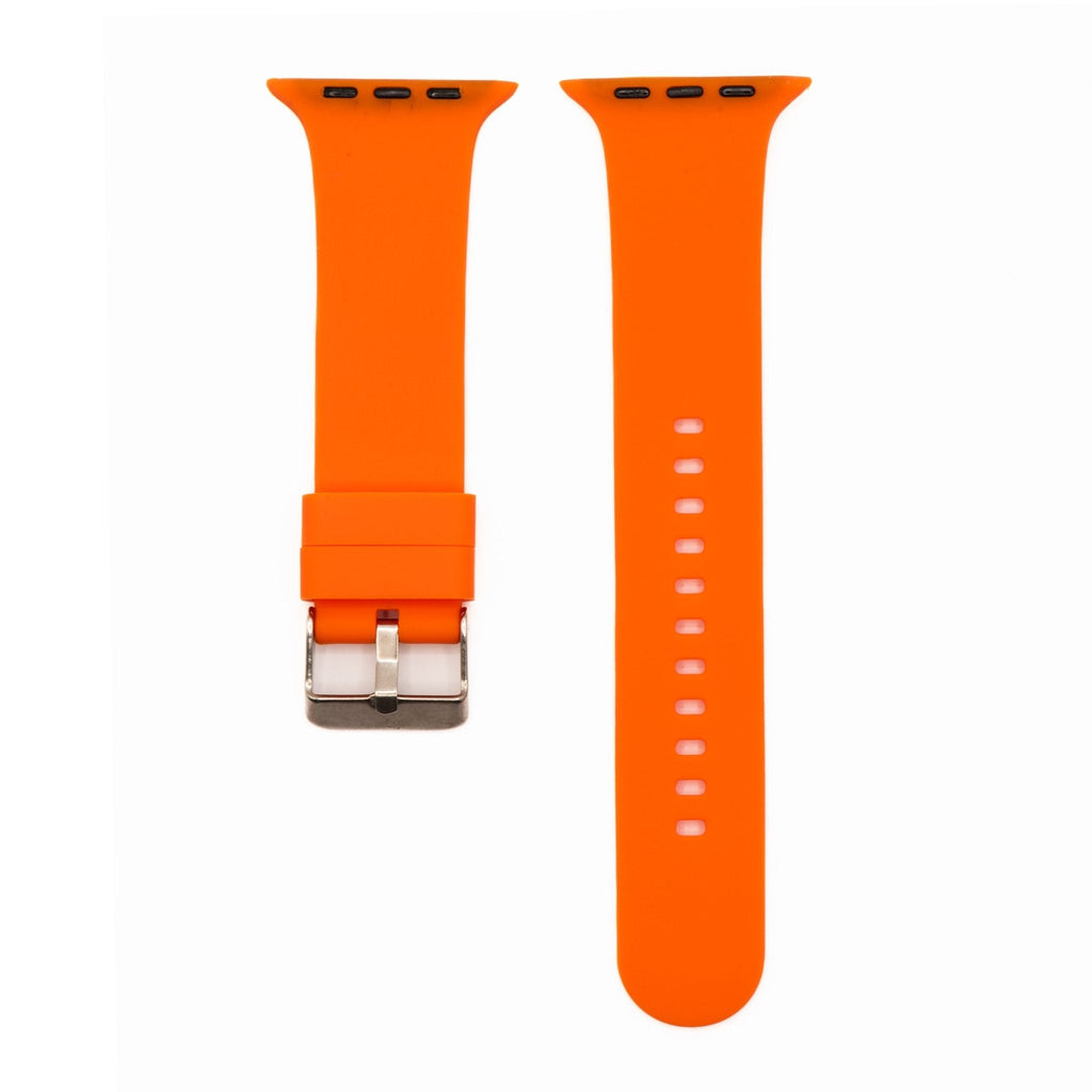 Silicone Solid Buckle Band - For Apple Watch - Orange