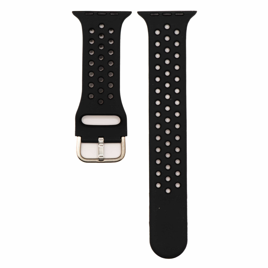 Silicone Sport Buckle Band - For Apple Watch - Blackout