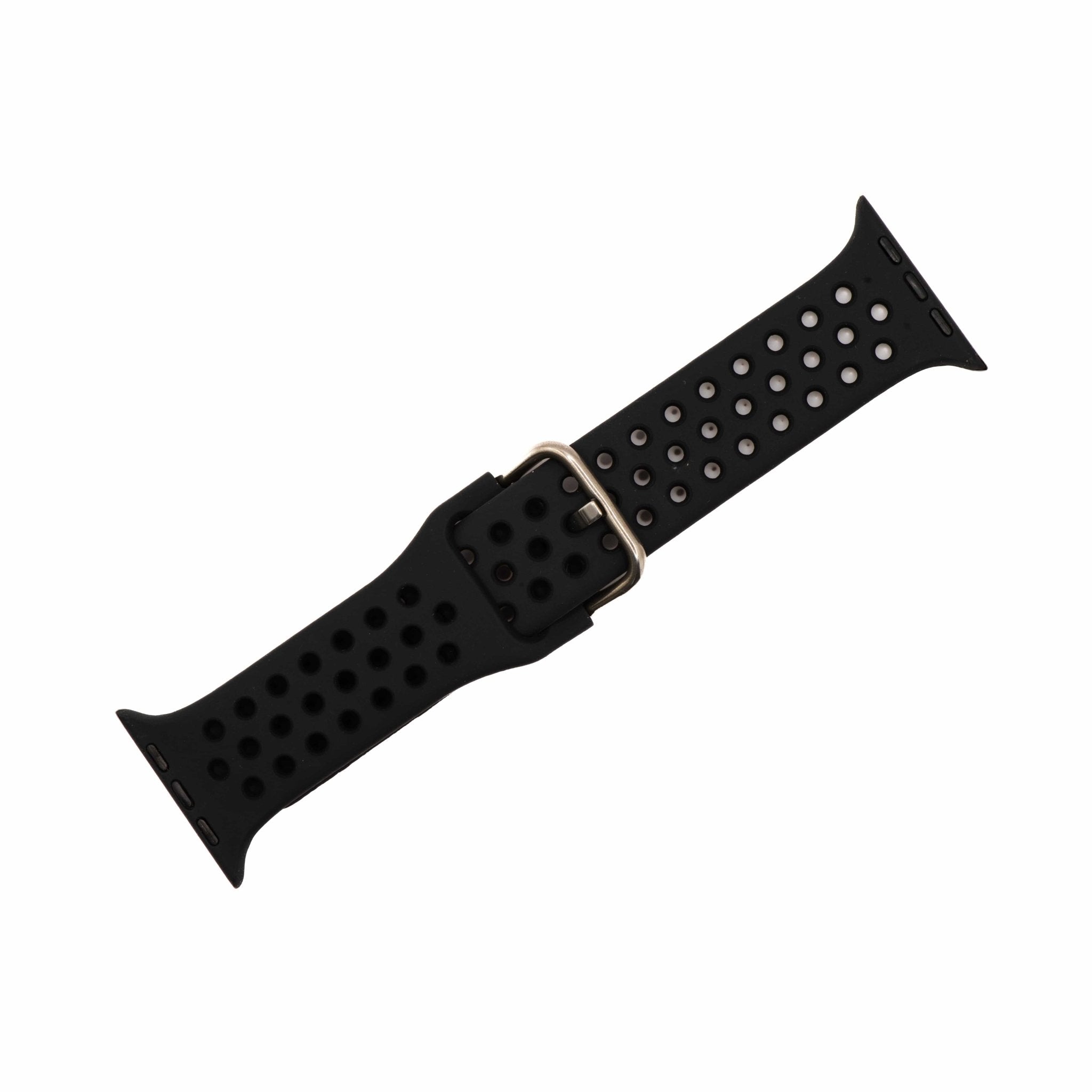 Silicone Sport Buckle Band - For Apple Watch - Blackout