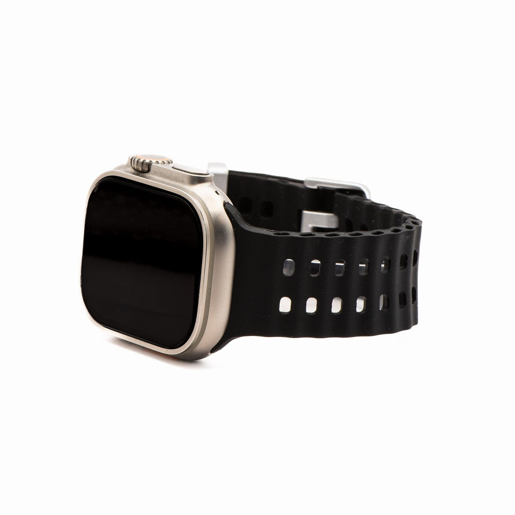 Silicone Wave Band - For Apple Watch ULTRA - Black