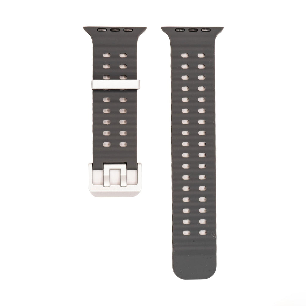 Silicone Wave Band - For Apple Watch - Gray