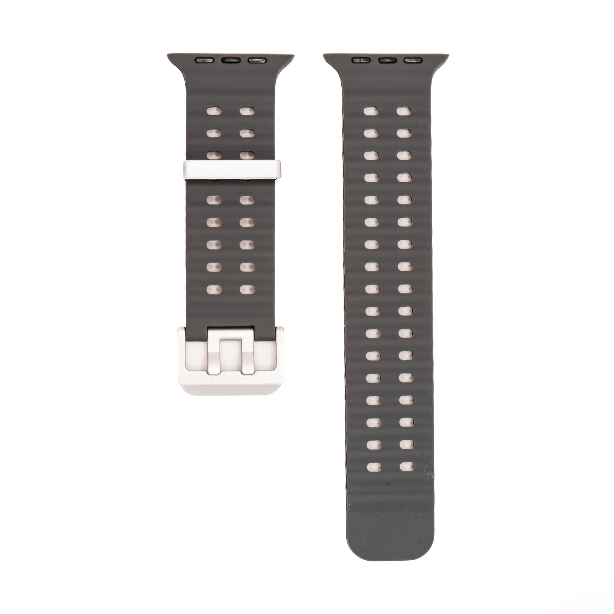 Silicone Wave Band - For Apple Watch - Gray