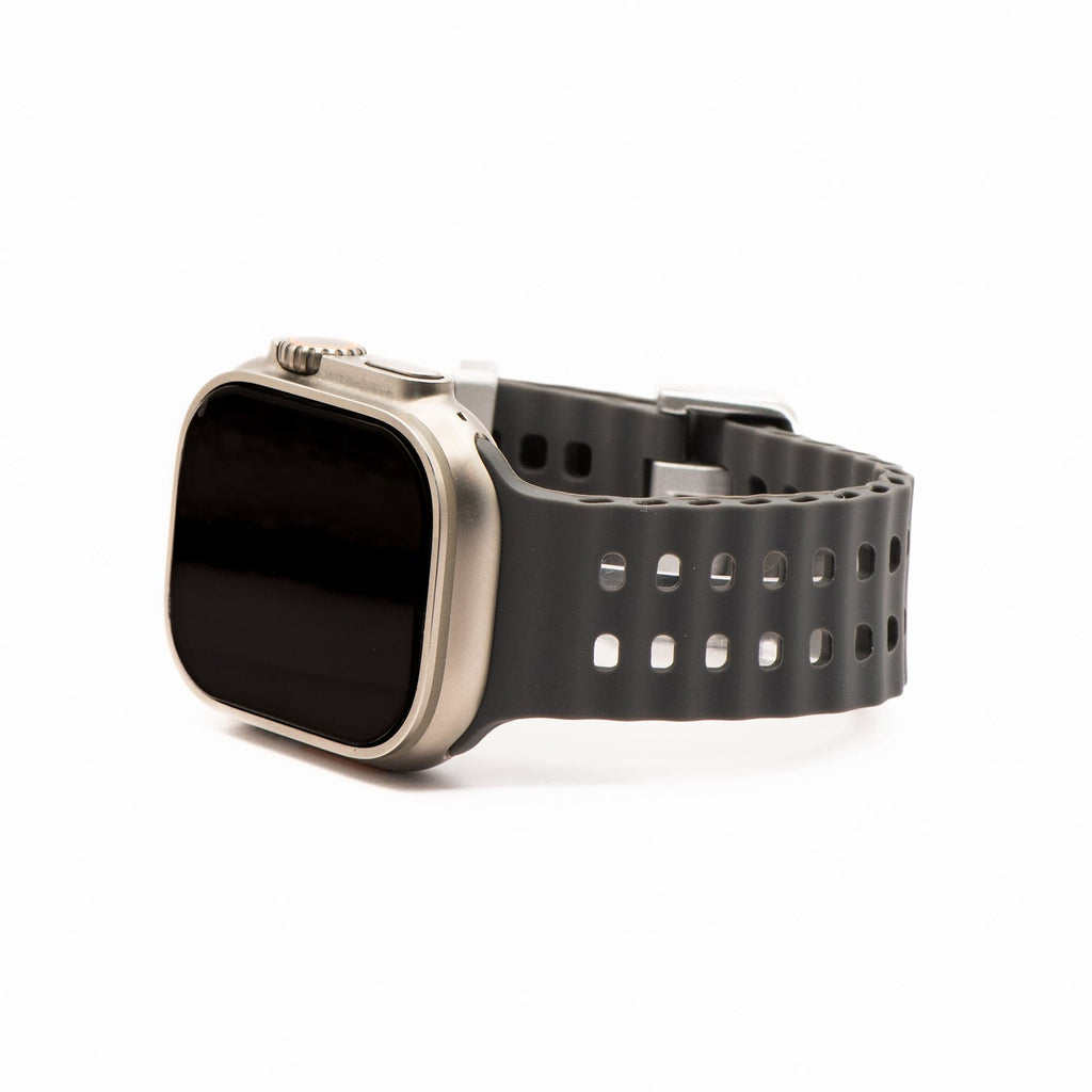 Silicone Wave Band - For Apple Watch - Gray