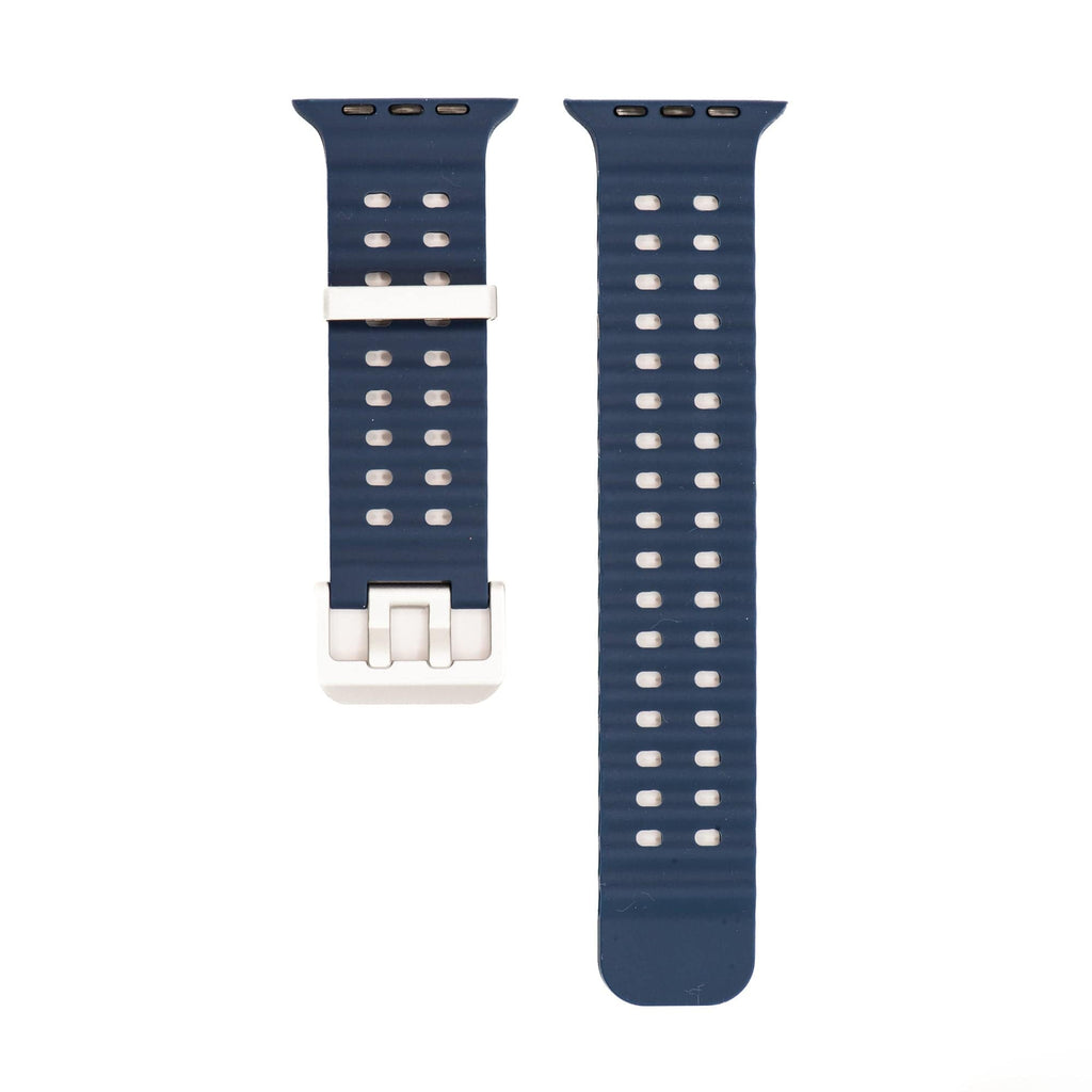 Silicone Wave Band - For Apple Watch - Navy Blue