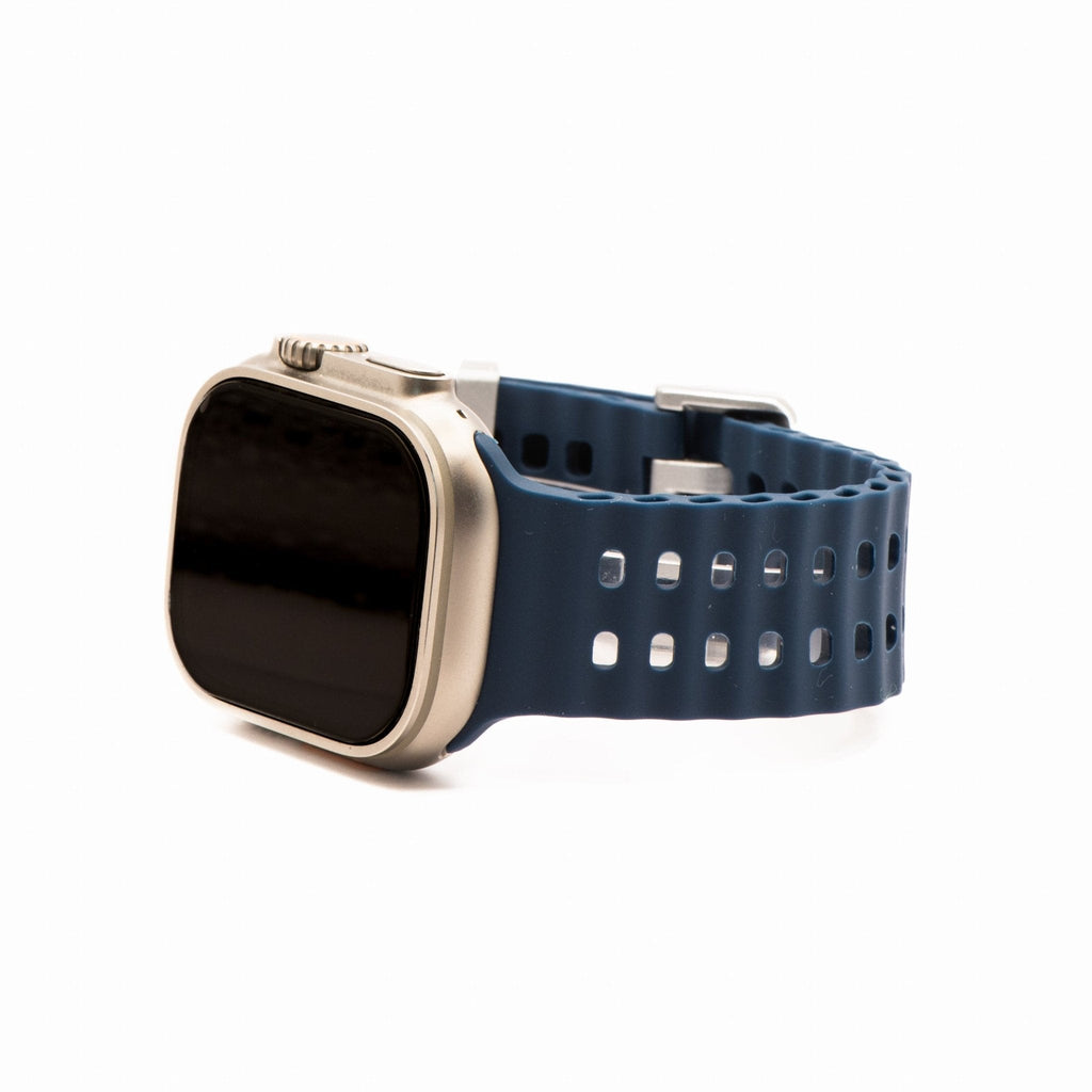 Silicone Wave Band - For Apple Watch - Navy Blue