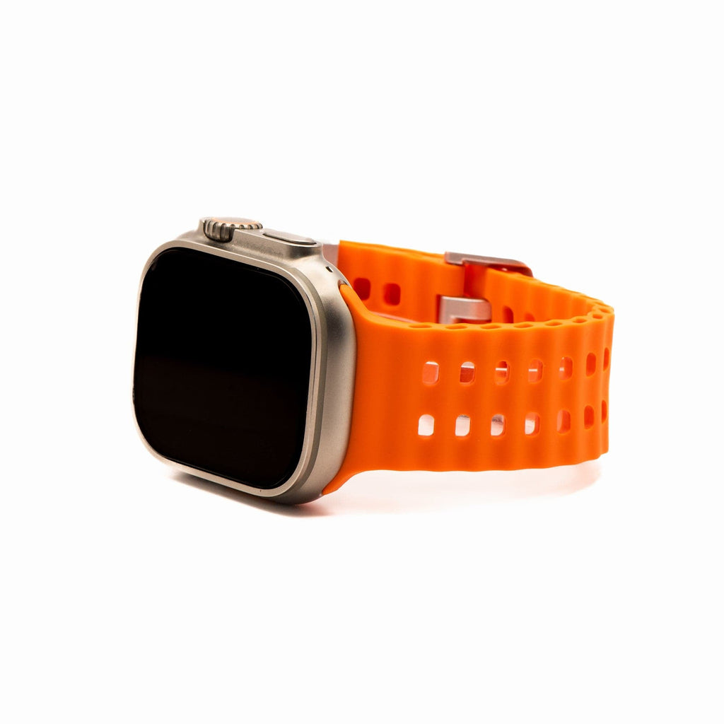 Silicone Wave Band - For Apple Watch - Orange
