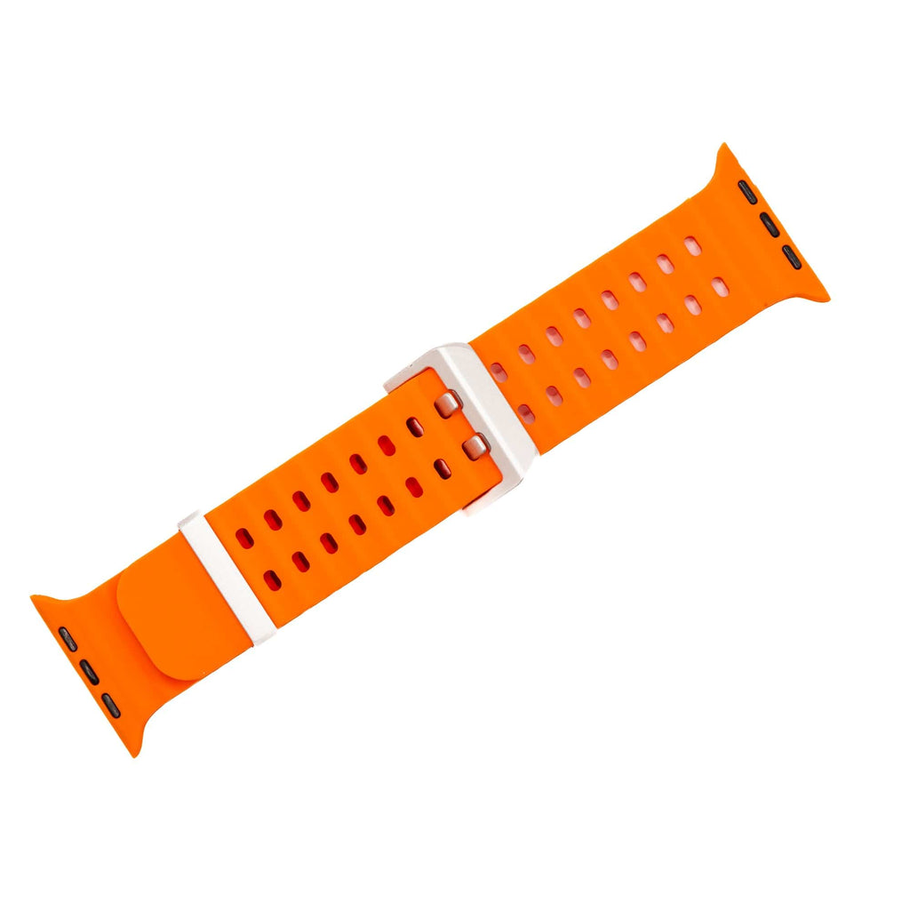 Silicone Wave Band - For Apple Watch - Orange