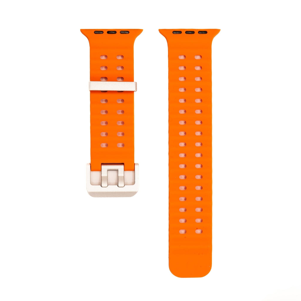 Silicone Wave Band - For Apple Watch - Orange