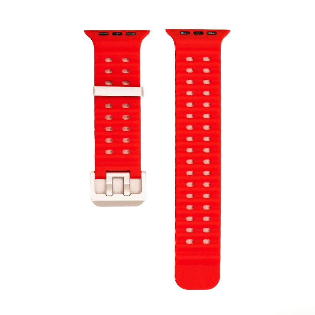 Silicone Wave Band - For Apple Watch ULTRA - Red