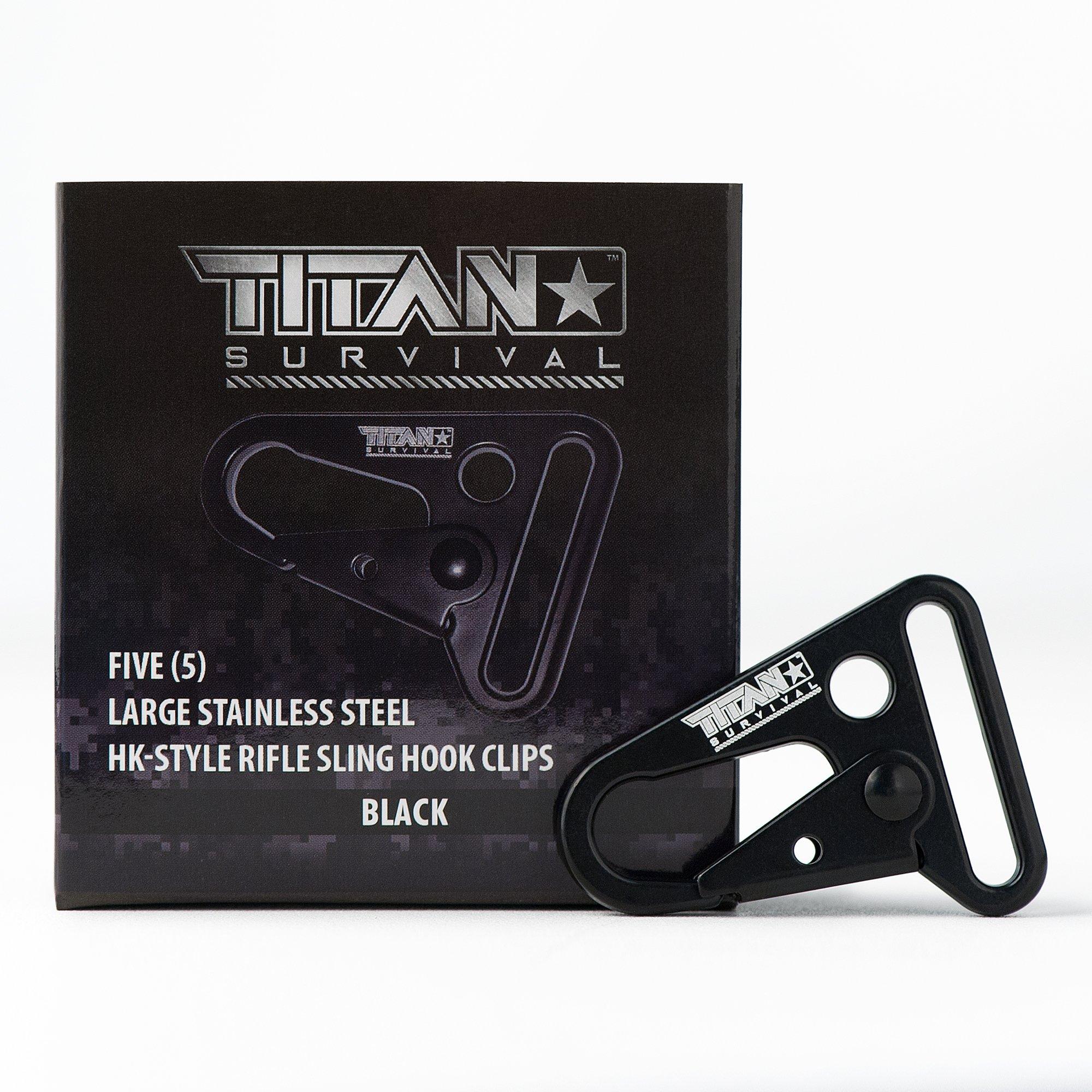 HK-Style Snap Hooks, 5-Pack