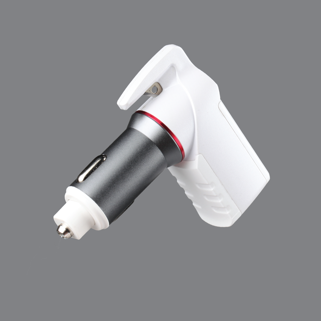 USB Car Charger Emergency Tool (White)