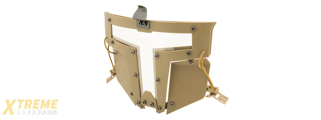 T-Shaped Windowed Attachment Face Mask For FAST/BUMP Helmets Tactical Modular Protection
