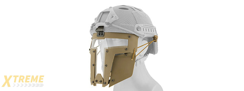 T-Shaped Windowed Attachment Face Mask For FAST/BUMP Helmets Tactical Modular Protection
