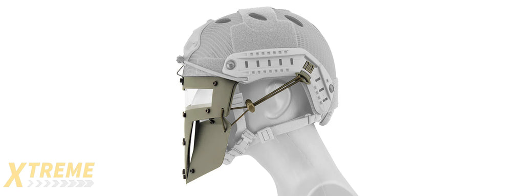 T-Shaped Windowed Attachment Face Mask For FAST/BUMP Helmets Tactical Modular Protection