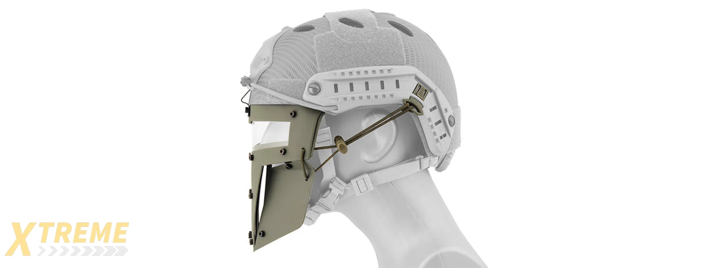 T-Shaped Windowed Attachment Face Mask For FAST/BUMP Helmets Tactical Modular Protection