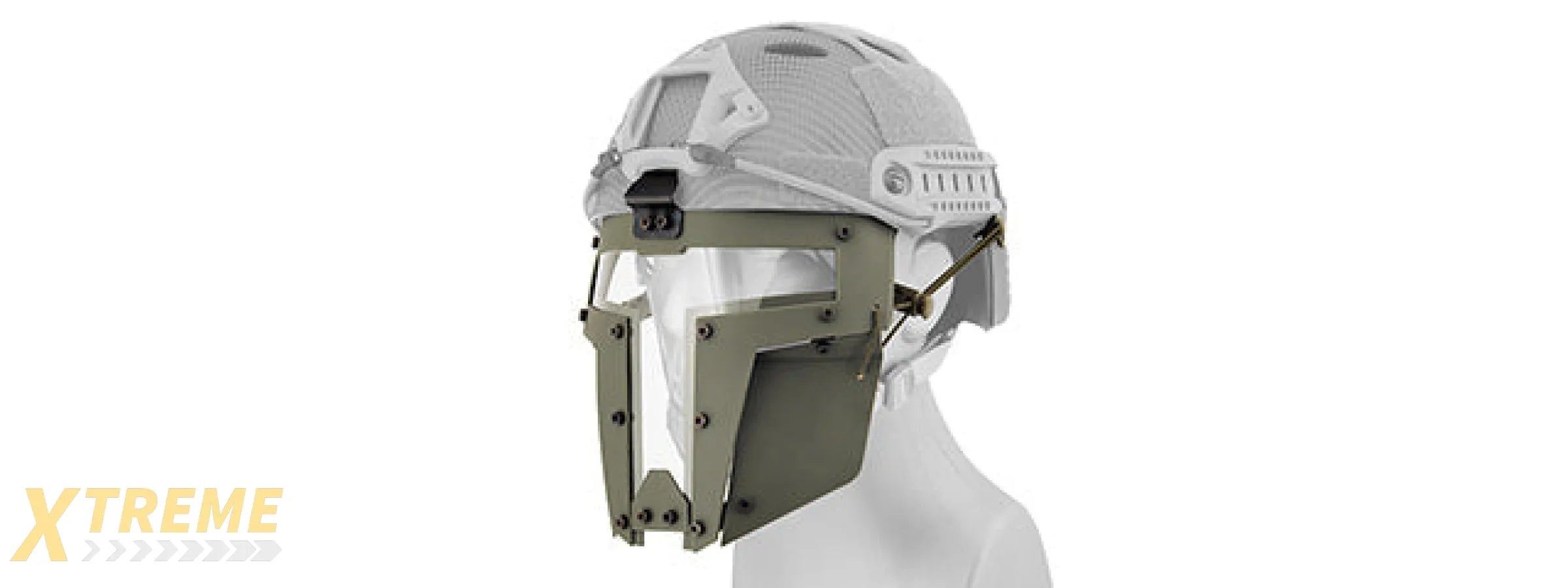 T-Shaped Windowed Attachment Face Mask For FAST/BUMP Helmets Tactical Modular Protection