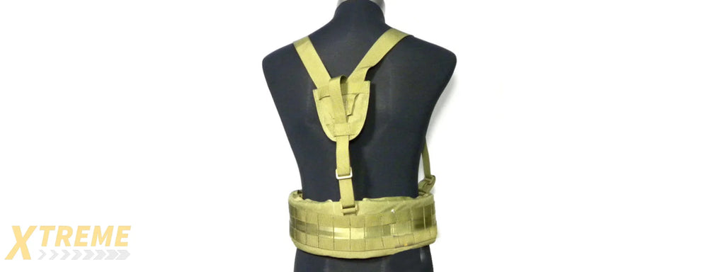 T0075-T MOLLE EG STYLE MLCS GEN II BELT WITH SUSPENDERS (TAN)