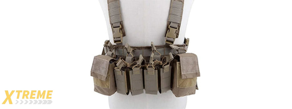 Tactical Chest Rig Adjustable MOLLE Carrier Military Utility Vest Lightweight