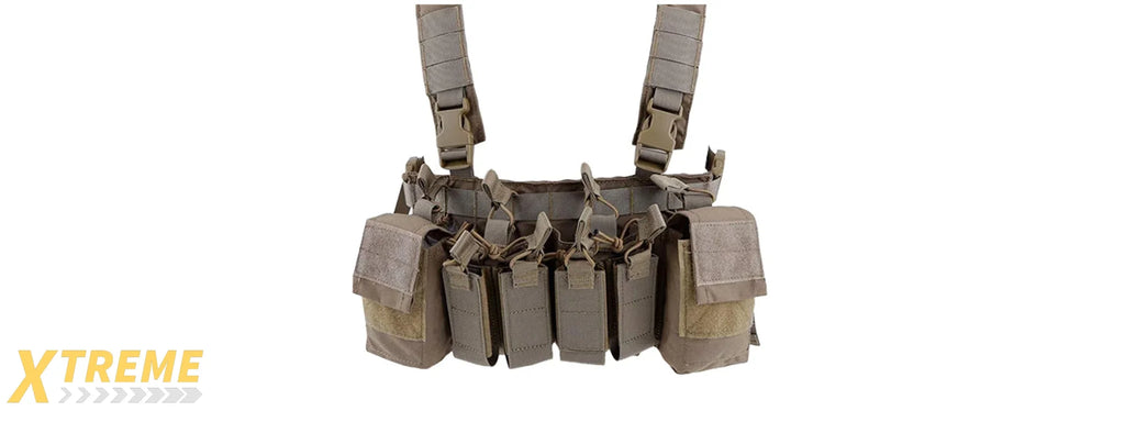 Tactical Chest Rig Adjustable MOLLE Carrier Military Utility Vest Lightweight